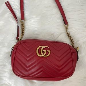 Red Gucci GG Mormont bag